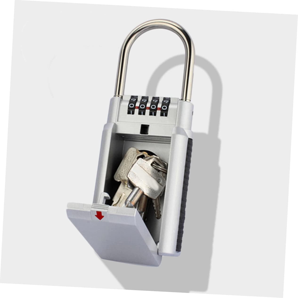 Weatherproof Wall-Mounted Key Lock Box 4 Combination Lock Box for Key Storage Easy Access for Home and Office