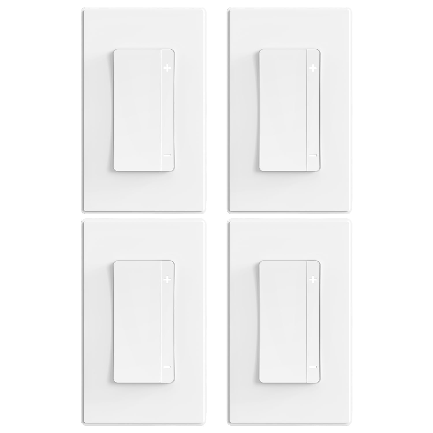 ELEGRP EDM25BC Companion Dimmer Switch - Requires EDM25BM Master Switch, Not for Standalone Use, 4 Pack, White