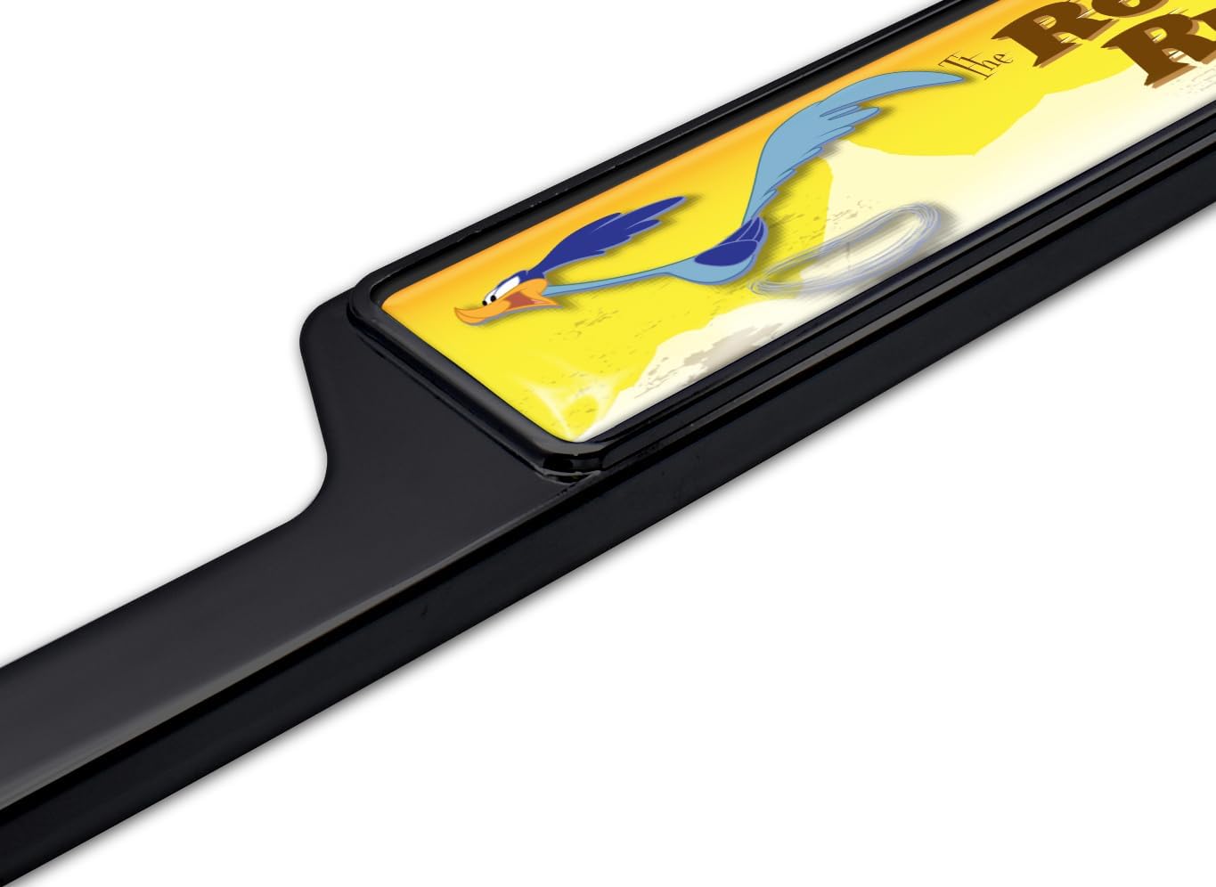 Elektroplate Officially Licensed – Looney Tunes Road Runner Beep Beep Black All-Metal Open Corner License Plate Frame Tag Holder for Cars/SUVs/Trucks Weather-Proof Automotive Accessory