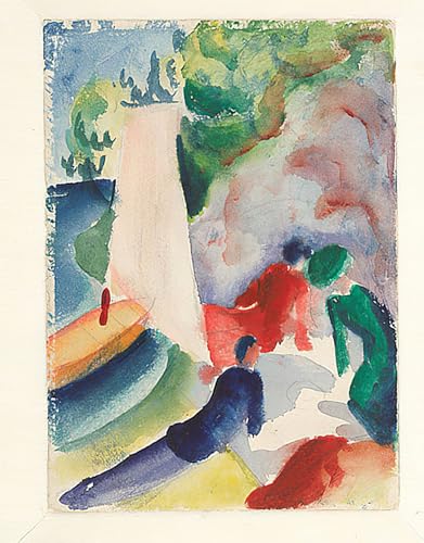 Cuadro de picnic en la playa de August Macke para llenar de luz y nostalgia tu hogar 1