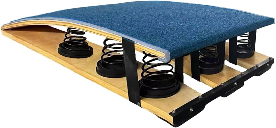 Blue Spring Assisted Springboard Spring Boards for Children Wooden Spring Pedal Elastic Board for Athletics Training