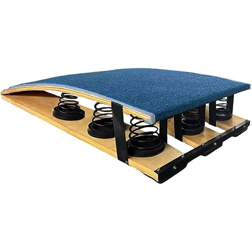 Blue Spring Assisted Springboard Spring Boards for Children Wooden Spring Pedal Elastic Board for Athletics Training