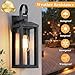 Large Outdoor Wall Light Fixtures 2-Pack, Anti-Rust Porch Lights with Tempered Glass, 17