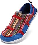 WHITIN Women's Wide Toe Box Zero Drop Minimalist Barefoot Shoes Size 9.5 Breathable Minimus Comfy Walking Casual Width Sneaker Blue 41