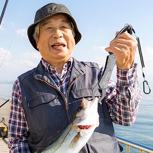 フィッシュリップグリッパーフローティング、アルミ合金折りたたみ式フィッシングプライヤー、アルミ合金リップグリップ、海水リップグリップツール、フィッシュリップグリッパー 5枚目