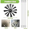 Set Met 24 Onderdelen Voor Het Reinigen Van Een Haard Of Schoorsteen 150 Mm Haardborstel Flexibele Stangen Van 410 Mm 2 Borstelkoppen En Boorconnector