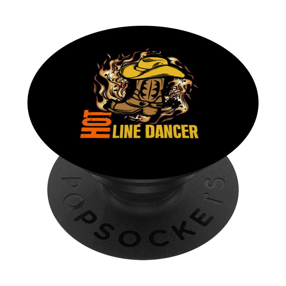 Hot Line Dancer | Western Country Dancing | Linedancer PopSockets Swappable PopGrip