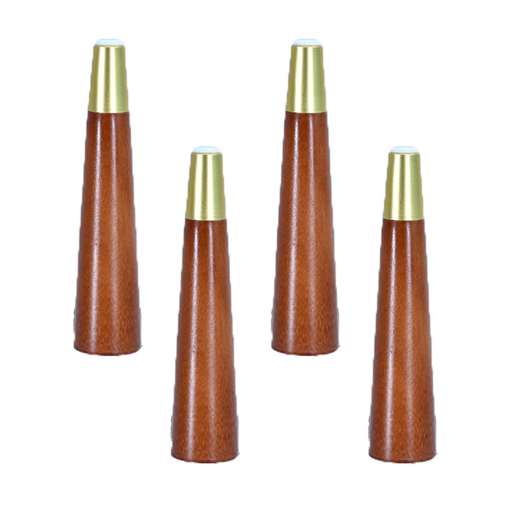 4 piedini di ricambio conici conici in legno massello, per mobili da tavolo, gambe in legno, gambe per mobili da divano, letto, sedia, divano, gambe in legno (noce, 12 cm)