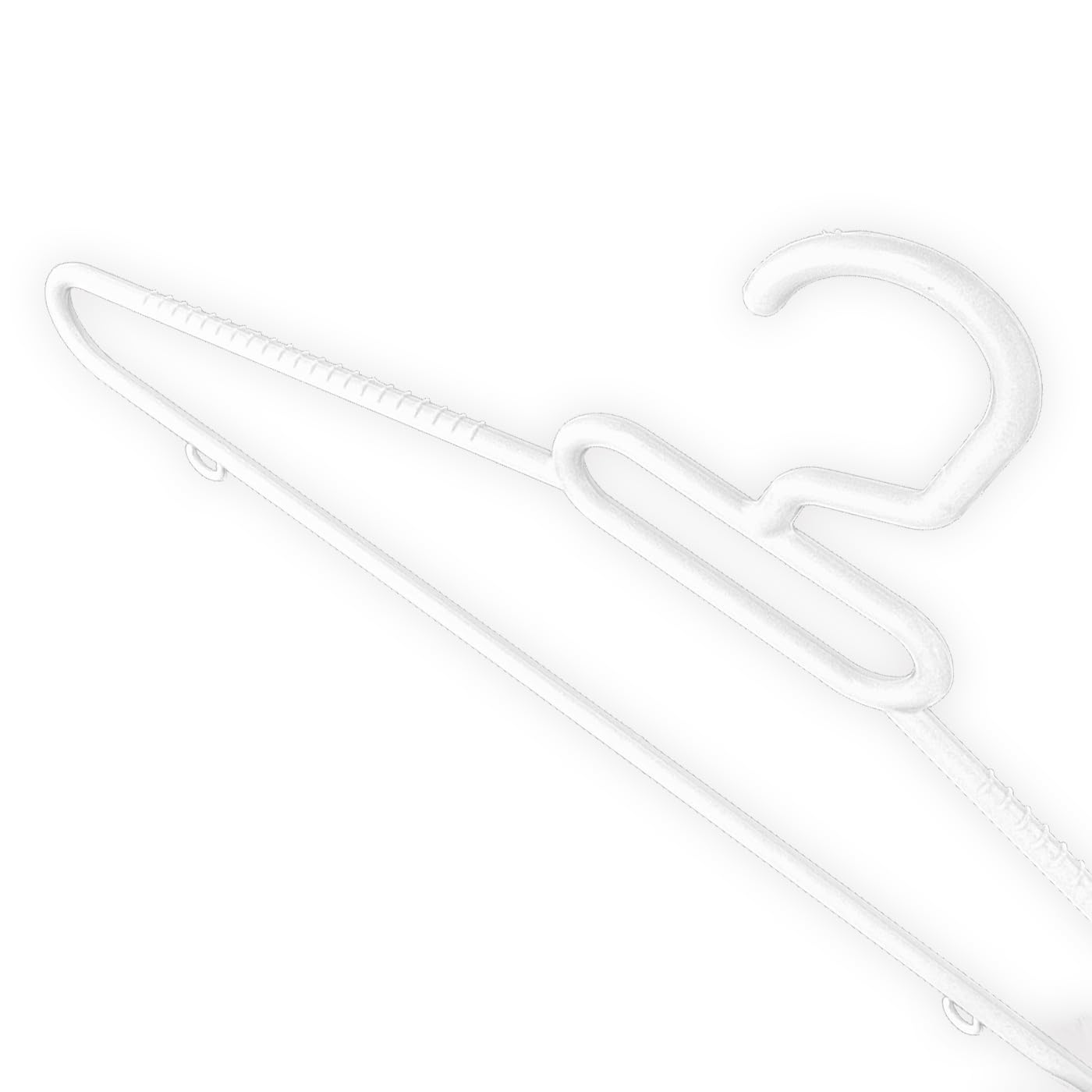 Perchas de Plástico Blanco, Pack 30 Unidades, Perchas Ligeras y duraderas, Percha con Ganchos para Ahorrar Espacio para, Ropa, Trajes, Chaquetas, Camisas, Pantalones, Abrigos