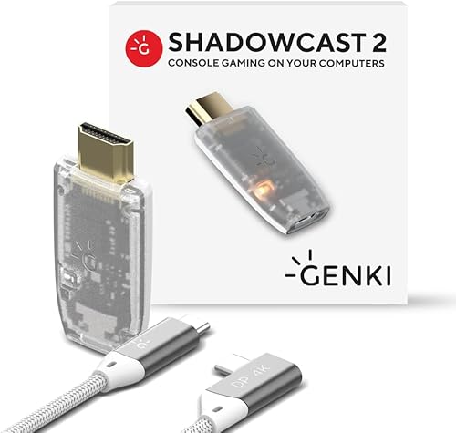 Miniatura 6 de GENKI ShadowCast 2-4K USB 3.2 Tarjeta externa de captura y transmisión más pequeña  Graba y transmite en 1080P 60Hz con gran rendimiento para el