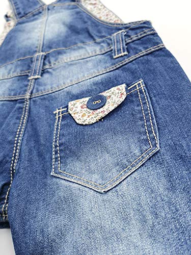KIDSCOOL SPACE Baby Little Kids Cute Denim Embroidered Fashion Jean Overalls4