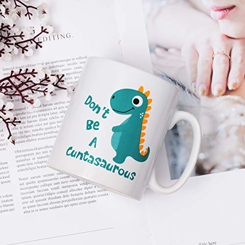 Coffee Mug Don’t Be A Cuntasaurous Coffee Tea Cup Funny Words Novelty Gift Present White Ceramic Mug For Christmas Thanksgiving Festival Friends Gift Present #TOP4