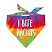 I Bite Racists Dog Bandana (259 Sunset Tie Dye, One Size)