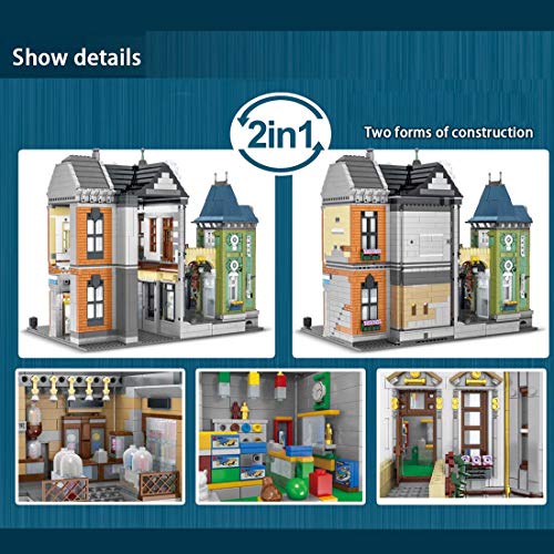 BAXT Architektur ModellBausatz, 3- Schichten Spielwarenladen Platz Street View Haus Bausteine Modular Building, 5477… – Bild 4