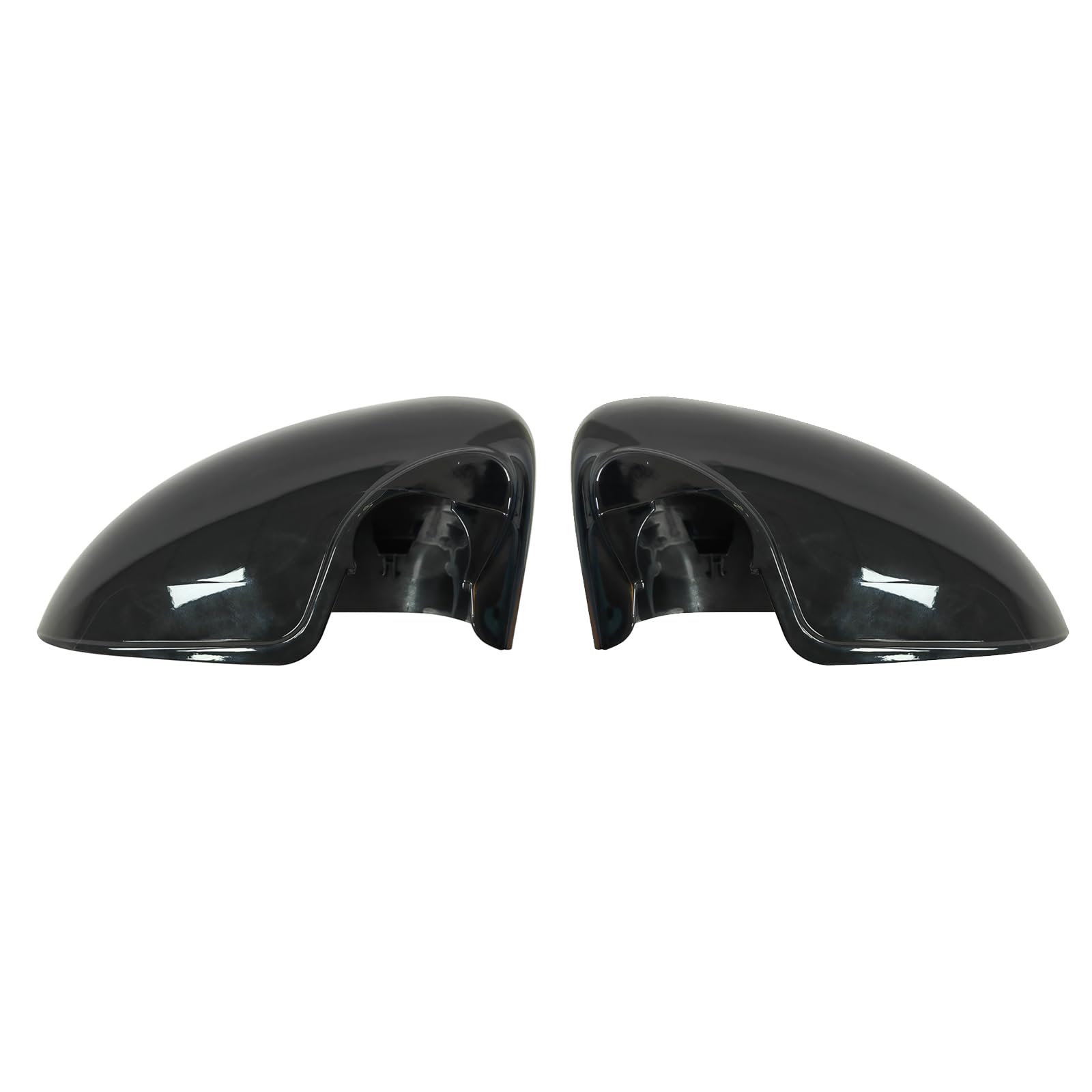 Copertura per specchietto retrovisore per portiera laterale, compatibile con Corsa D 2006-2014 e Corsa E 2014-2019 (nero lucido)