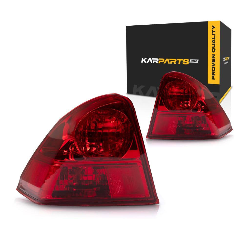 For 2003-2005 Honda Civic Tail Light Driver and Passenger Side CAPA Certified HO2800153, HO2801153 - Replaces 33551-S5D-A51, 33501-S5D-A51 ; for Sedan; for Japan Built