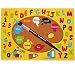 Mybecca Kids Rug Kids ABC Little Artist Area Rug Educational Alphabet Letter & Numbers 7' feet 2" inch 10' ft (7'2" X 10')(239cmx343cm) Non Slip Gel Backing Activity Centerpiece Play Mat