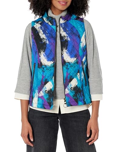 MULTIPLES Women's Thru Stand Collar Zip Pocket Vest