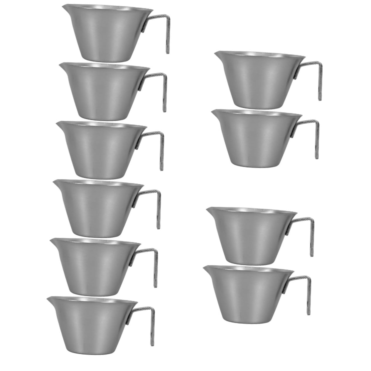 PRETYZOOM 10piezas Taza Medidora Inoxidable Para Espresso Con Diseño Ergonómico Para Café Casa y
