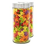 MÁXIMA CALIDAD. Fabricado con vidrio de borosilicato de la máxima calidad, altamente resistente. Bote de cristal higiénico, no interfiere en el sabor de alimentos o bebidas, garantizando así la calidad original de su contenido. Máxima protección del almacenamiento ante el calor y la humedad. Libre de BPA (Bisfenol A, producto químico perjudicial para la salud y el medio ambiente).