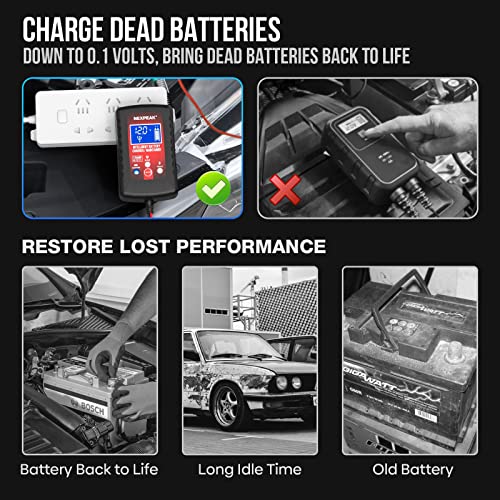 Nexpeak 2-Pack Smart Fully Automatic 6V 12V Battery Charger Maintainer For Car thumb #2