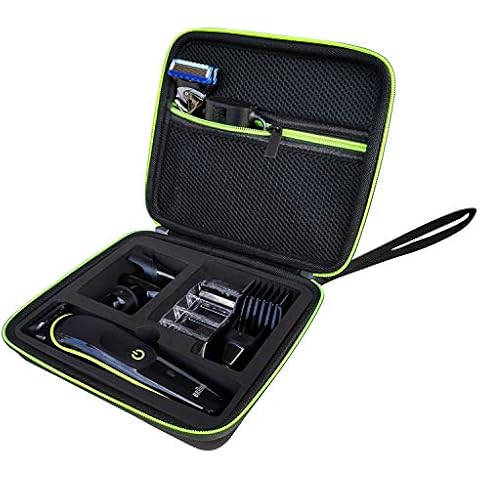 LAVSS Tasche für Braun MGK3021 Braun MGK3221 Braun BT3041 Braun BT3241 Braun MGK7220 Barttrimmer und Haarschneider Hülle Case Etui Tragetasche Taschen,Grüner Zipper Cover