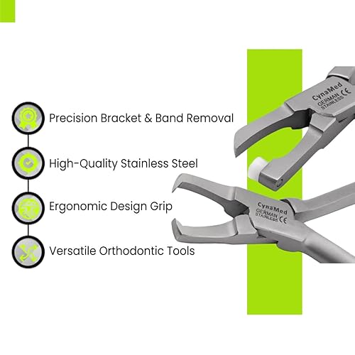 Miniatura 2 de Cynamed Alicates de extracción de ortodoncia - Pinzas de desunión de soporte profesional - Herramienta de extracción de soporte dental - Agarre de