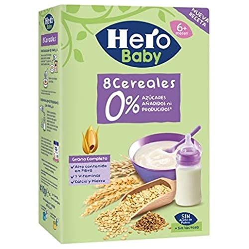 HERO Baby papilla 8 cereales 0% azúcares añadidos caja 410 gr