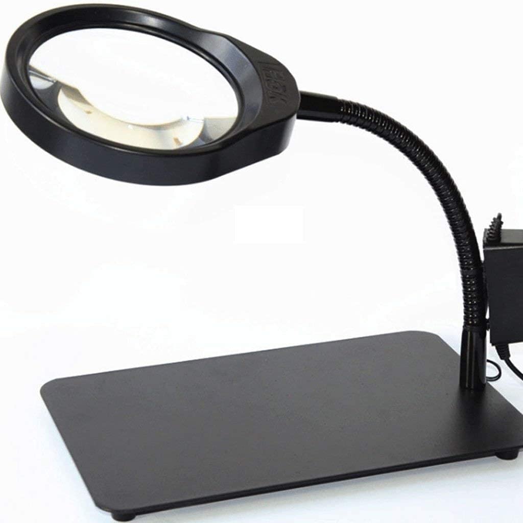 Lupa, Lámpara De Escritorio Led De 8 Pulgadas con Aumento Personas Mayores, Ideal para Leer O Realizar Tareas De Mantenimiento.