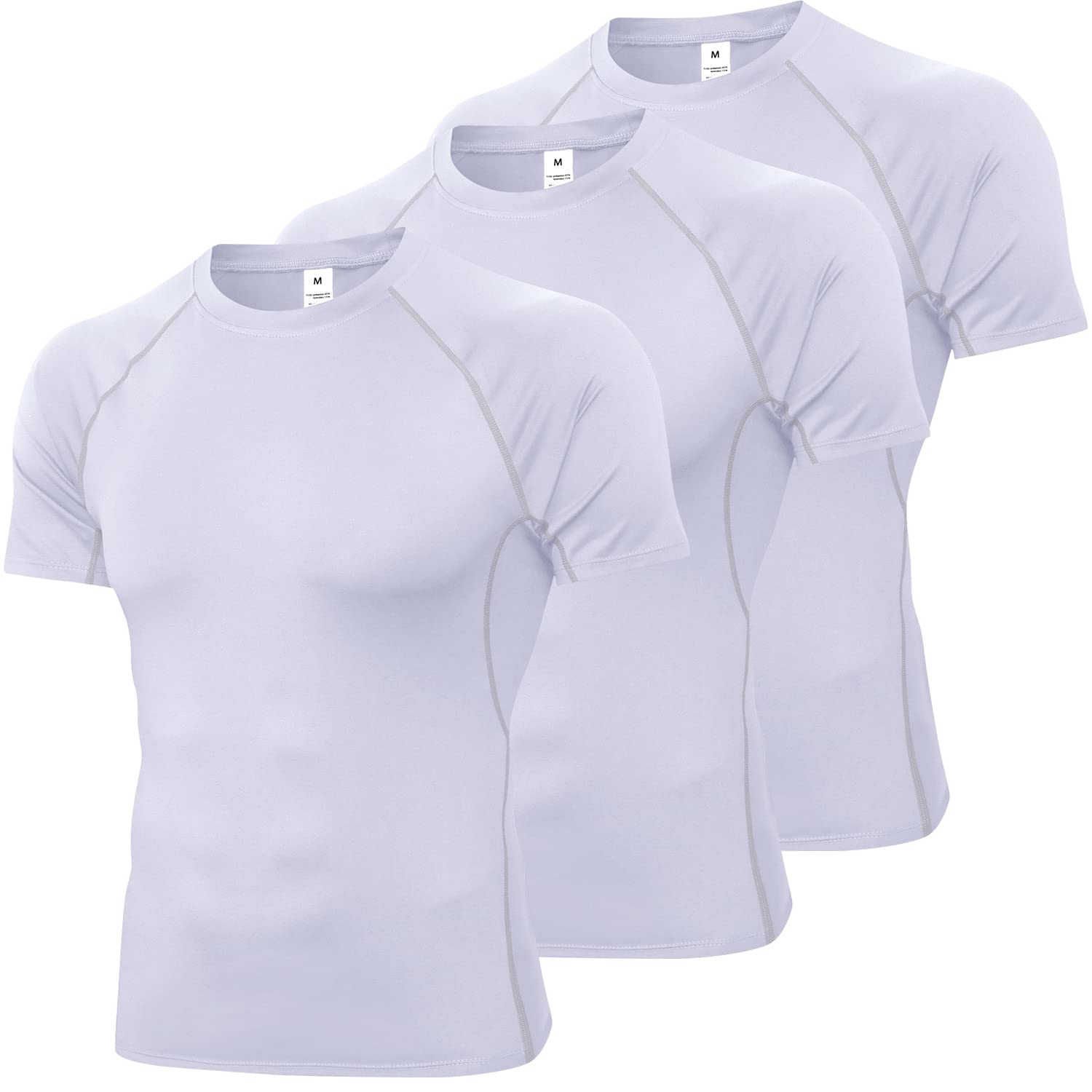 SPVISE 1 or 3 Pack Men's Compression Shirts Short Sleeve Workout Running T-Shirt Tops Cool Dry Base Layer Athletic Undershirt
