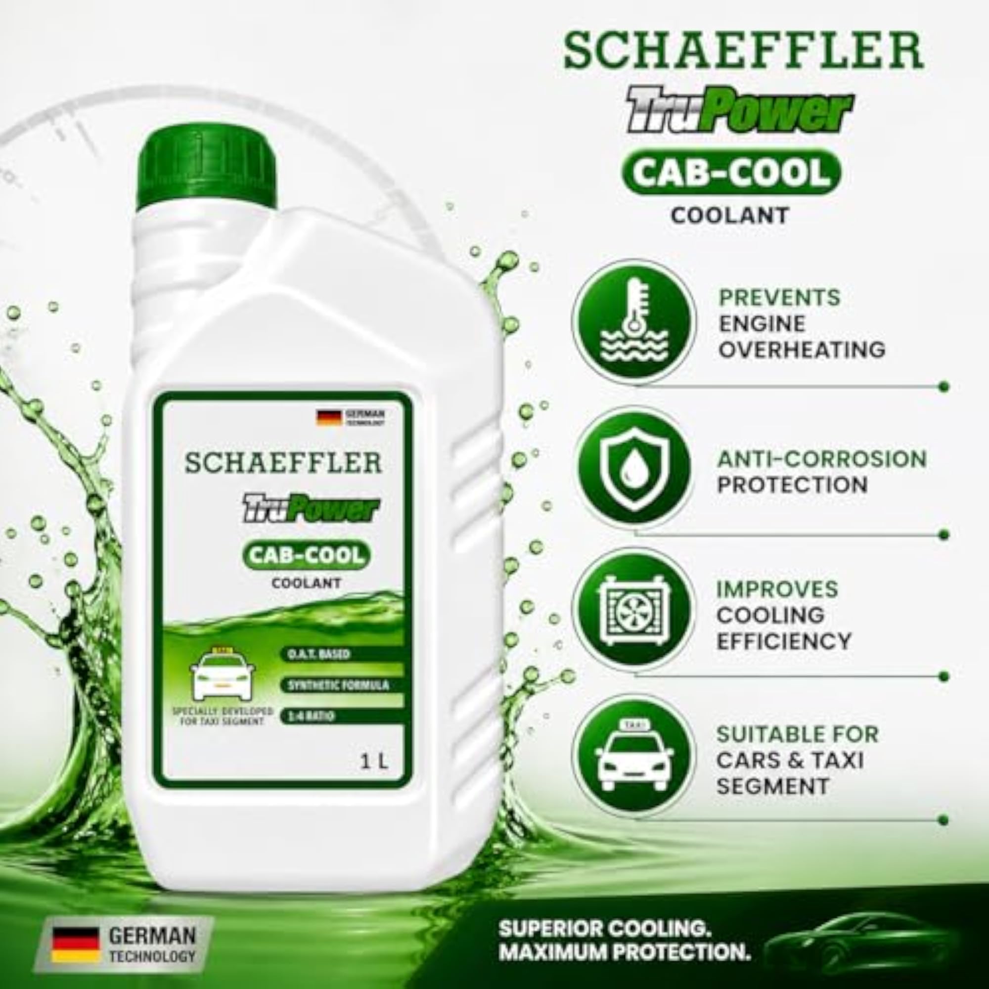 Radiator Antifreeze Coolant for Cars & Engines, German Technology