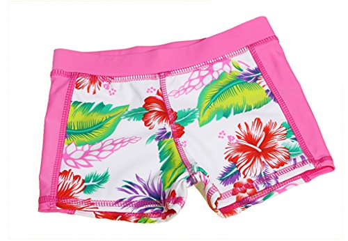 Baby Toddler Girls Two Pieces Swimsuit Set Girls Long Sleeve Bathing Suit Sunsuit Rash Guards UPF 50+(Hot Pink, 4-5T(Height:45.3"-49.2"/115-125cm)/XL) - Thumbnail 6