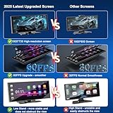 [2025 11" Ultra-Laminated 60FPS Pro-Touchscreen]-1920*720 HD Wireless Car Play Screen for Apple Carplay Android Auto-OTA Updates,HD Front Dashcam & Backup Camera-GPS Navigation,Voice Control,64G Card - Image 2