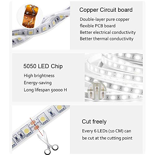 Tira de LED ALITOVE 10m 6000K IP67 Blanca miniatura 3