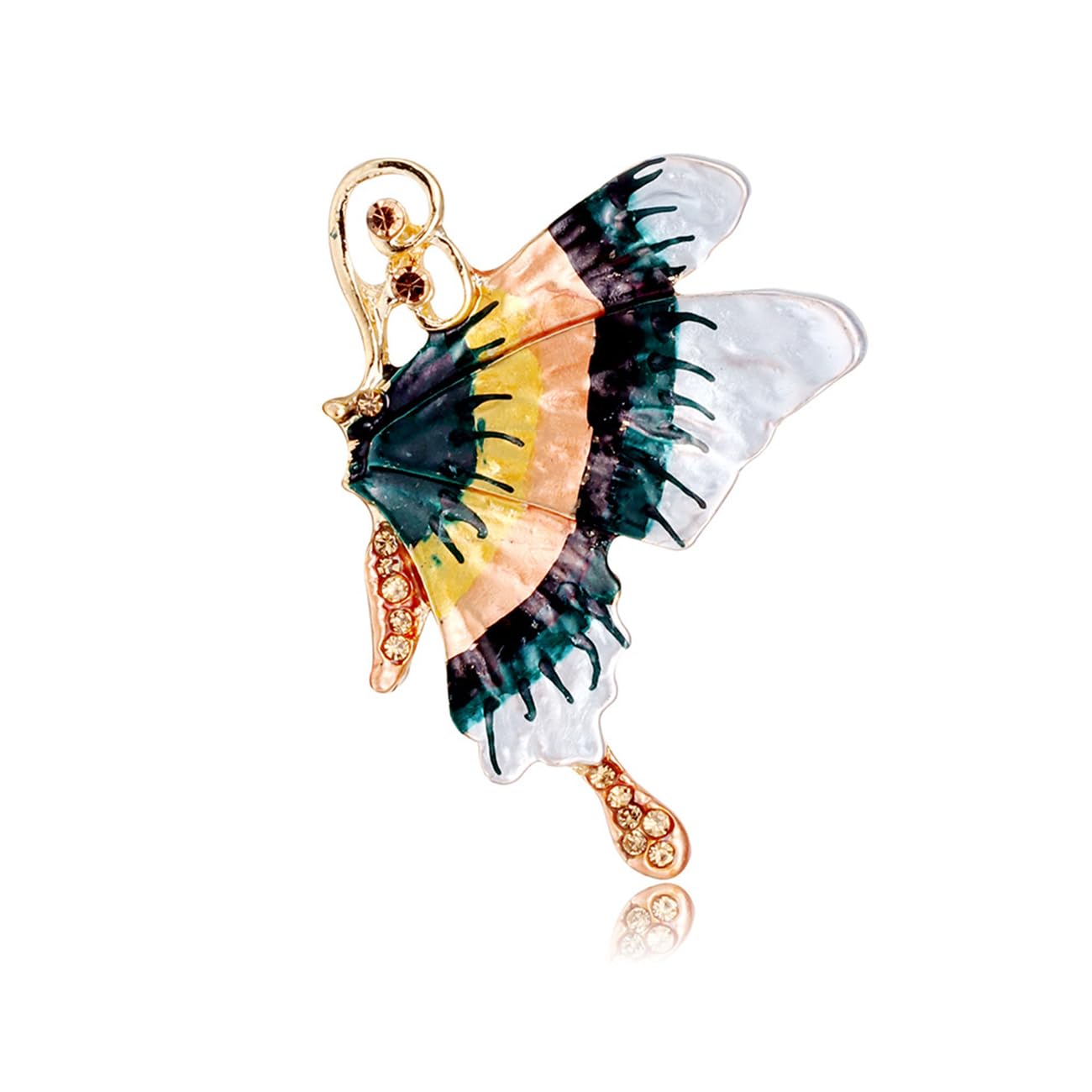 FAIRYGATE Brooch Pins Retro Crystal Rhinestone Brooches for Shirt Collar Decoration, B20 — view 28