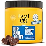 ivvi Hip & Joint - hochkonzentrierte Gelenktabletten für Hunde als Leckerli mit Grünlippmuschel Hund, Glucosamin, Chondroitin & MSM - 60 leckere Snacks (270g) mit Huhn