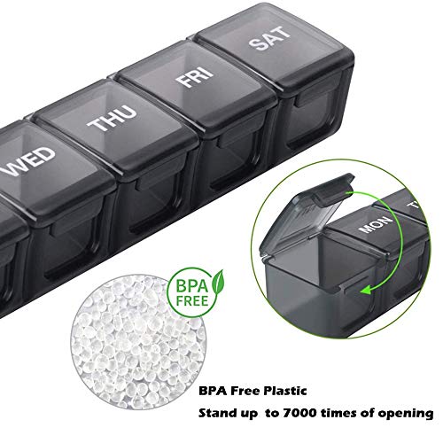 Pillensnijder+Wekelijkse Pillendoos 2 STUKS,Pillensplitser met mes Pillen in een Halve Kwart Gesneden,BPA-Vrije Reis… - Image 4