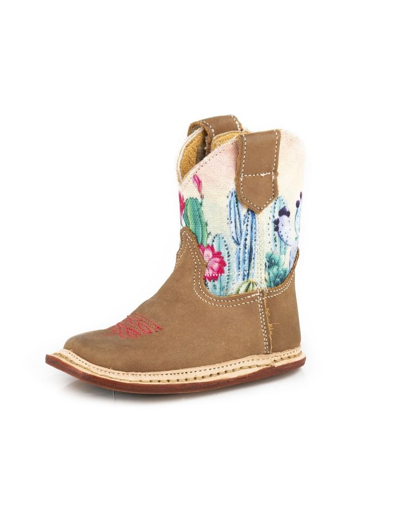 ROPER Infant-Girls' Cacti Western Boot Broad Square Toe - 09-016-7912-8577 TA 1 D Tan