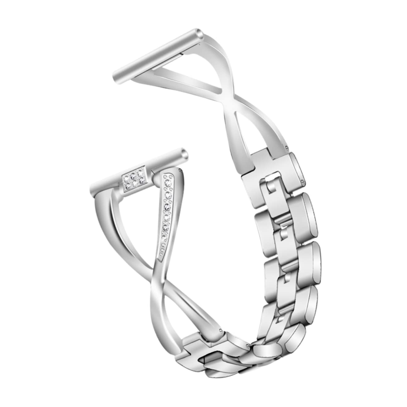 UKCOCO 2 Pièces Hommes Bracelet Manchette Bracelets Pour Hommes Pour Hommes Montre Strass Correa Para Hombre De Montre Remplacement Bande