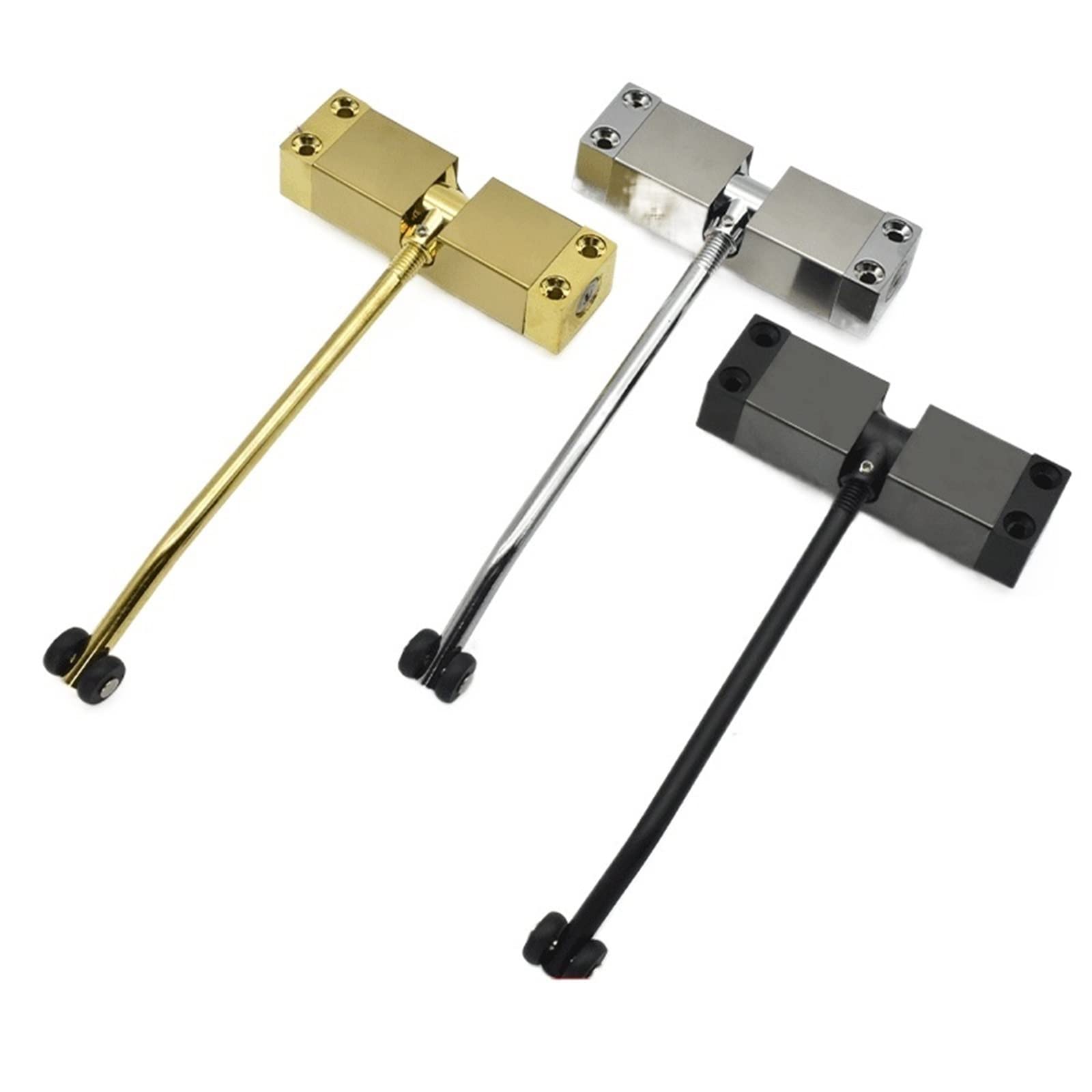Nvsfzgiyg Gold Stainless Steel Automatic Spring Door Closer Closing Device Can Adjust The Furniture Hardware 1Pcs(Gold)