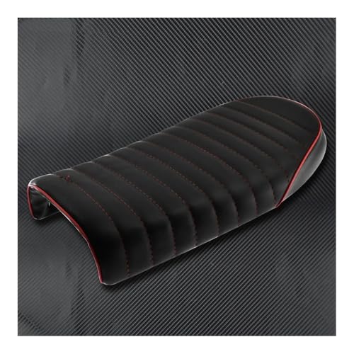 Asiento de motocicleta plano impermeable con costuras reforzadas para restaurar motos CB y GN
