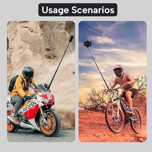 Image of Bastone Selfie Stick Supporto per Selfie Invisible in Aluminium, Bastone Telecopico Fino per Action Camera e Microfoni, Insta X3 X4 Hero 120 cm