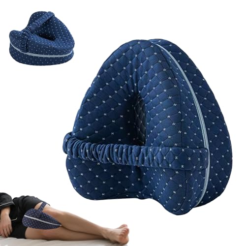 Best Mattresses for Side Sleepers Spinal Alignment and Pain Relief 5 DJMPOWZY Alignment Pillows for Side Sleepers,Knee Pillow for Side Sleepers,Alignment Pillow, Memory Foam Support, Protects Knees, Spine, Joints, Adjustable Straps (Navy Blue)