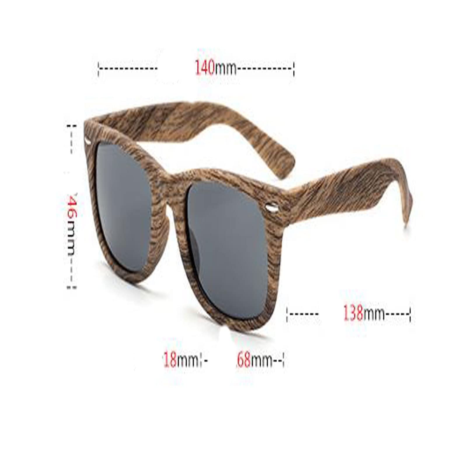 DieffematicMJ Gafas De Sol Hombre Sunglasses Men Women Retro Wooden Sunglasses Protection Eyeglasses Fashional Square Sunglasses Faux Wood Spectacles Unisex (Color : Yellow)