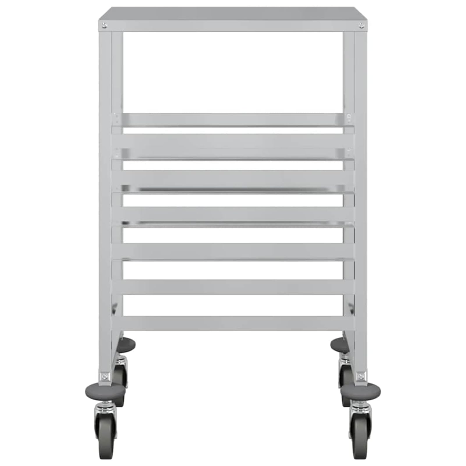 Geecher Carrello Portateglie con 6 GN Contenitori, Mobile per Vassoi da Cucina 39x55x87 cm in Acciaio Inossidabile, Ideale per Ristoranti e Cucine Professionali