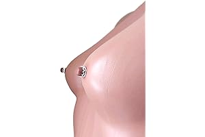 Silver Non-Piercing Magnetic Nipple Rings