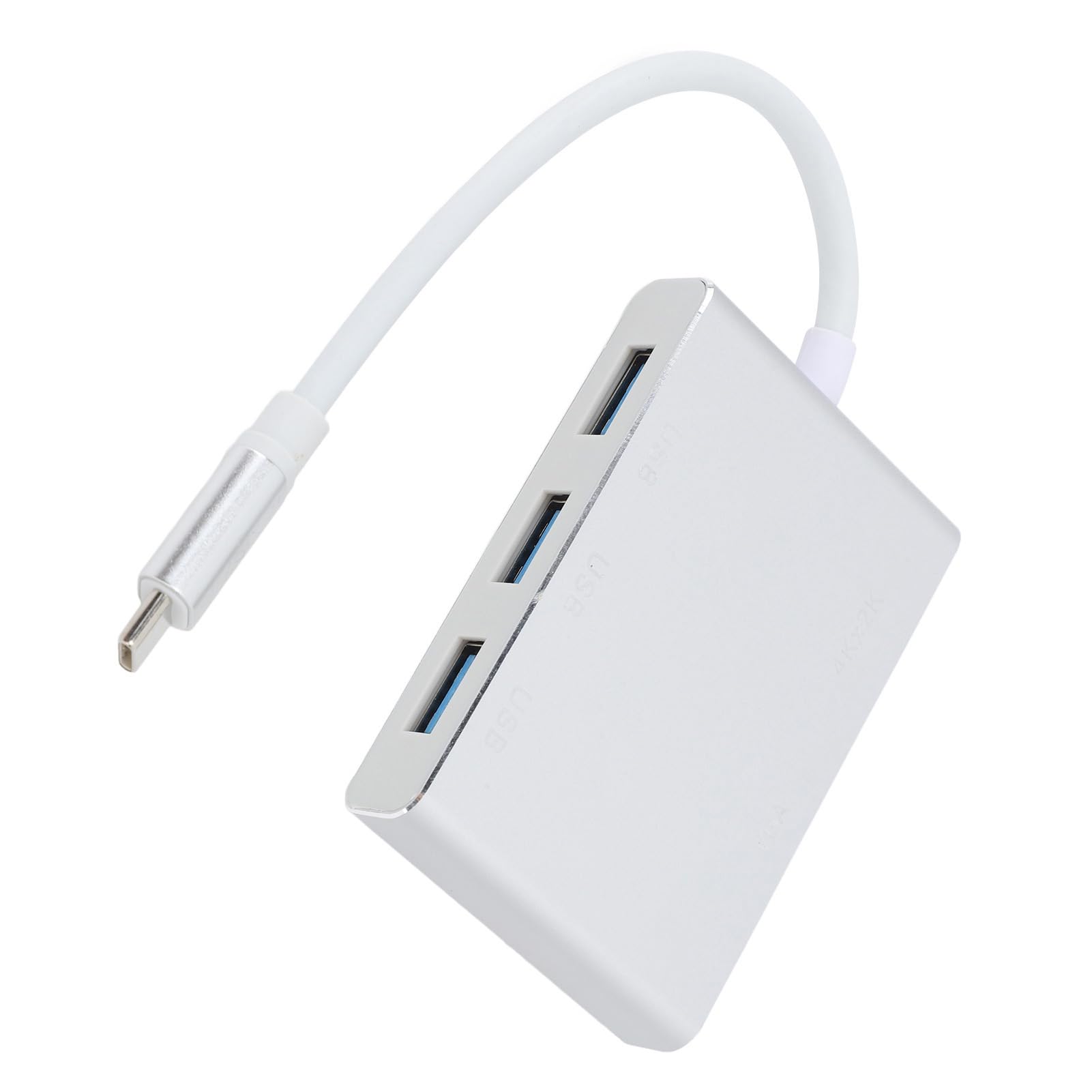 USB C Hub 5 w 1 typ C do USB Multi Port Adapter Rozdzielacz z interfejsem multimedialnym HD VGA USB 3.0 dla telefonu Srebrny laptop