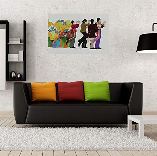 Poster Affiche The Beatles Yellow Submarine Dessin Film 70’s Hippie Pop - Les Beatles, Paul McCartney, John Lennon, RIngo Starr, George Harrison Poster Affiche The Beatles Yellow Submarine Dessin Film 70's Hippie Pop – Image 3
