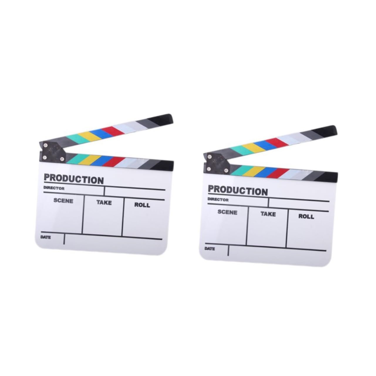 Película clap-stick acrílico Mobestech con pizarra colorida de televisión para producciones de cine