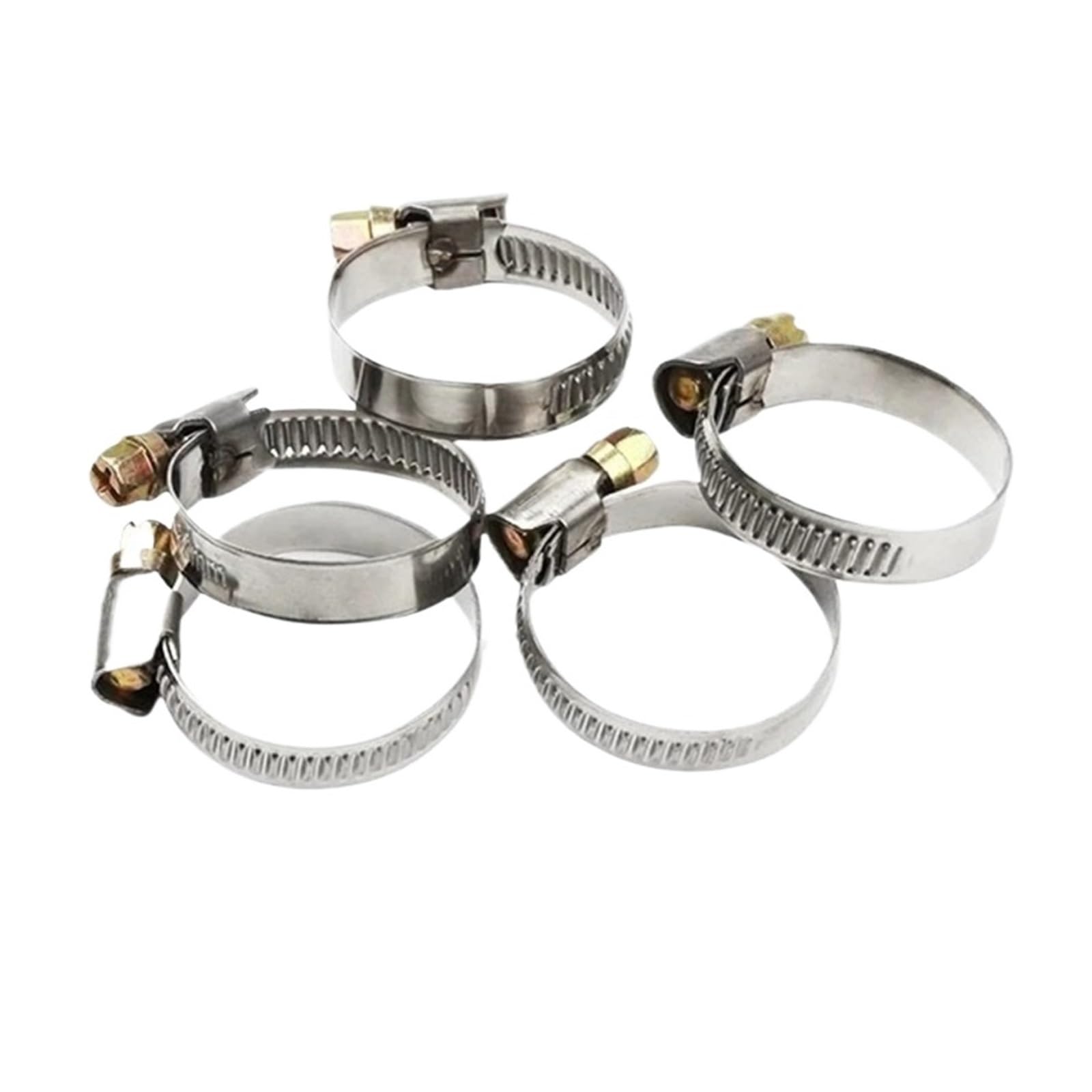 Nodrest 10Pcs 50-70Mm 5/10Pcs Pipe Clamps Stainless Steel Hose Clips Car Fuel Worm Drive